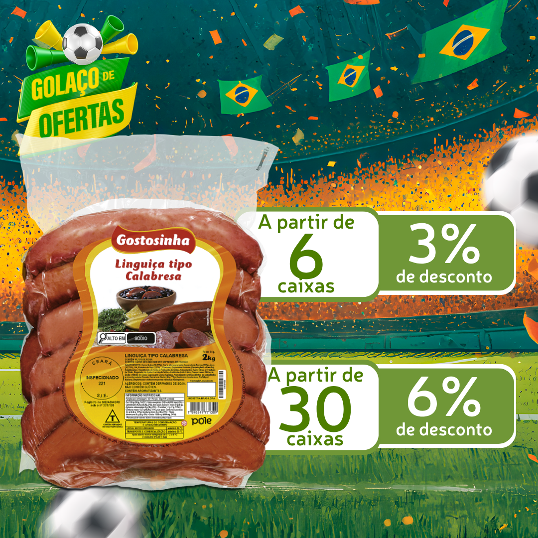 Lingui&ccedil;a Calabresa 2kg - Gostosinha